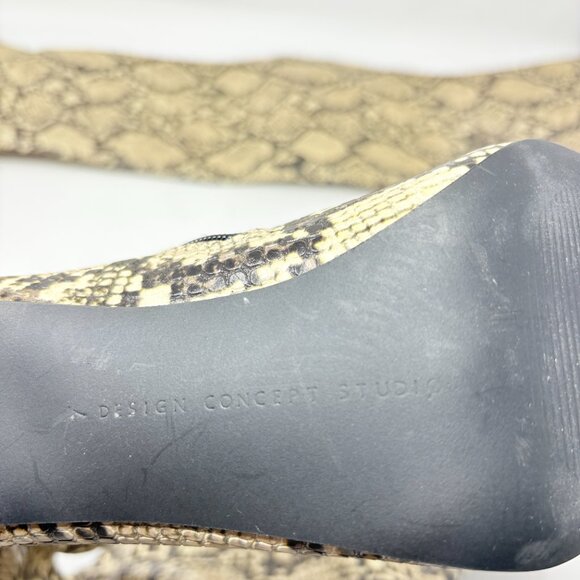 Design Concept Studio Reptile Snake Print Thigh High Boots Size 7 - Picture 10 of 11